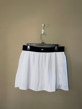 Fabulous White Athletic Skirt with Black Waistband SZ L